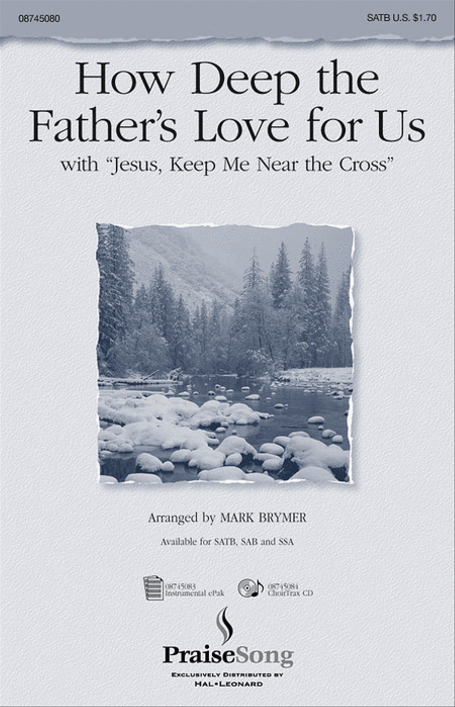 How Deep the Father's Love For Us (with “Jesus Keep Me Near the Cross”) 4-Part scores gallery preview page 1
