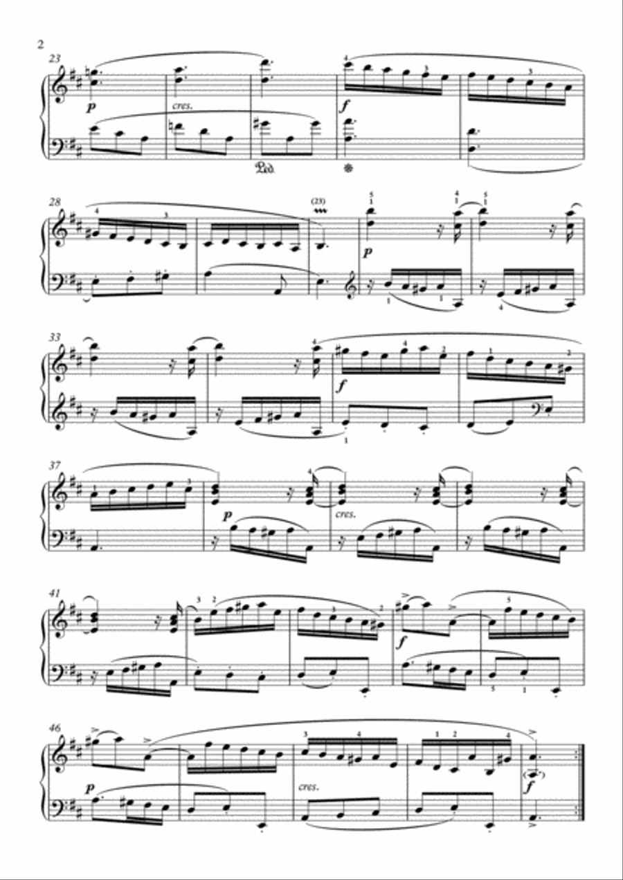 Scarlatti-Sonata in D-Major L.313 K.353(piano) Piano Solo scores gallery preview page 3