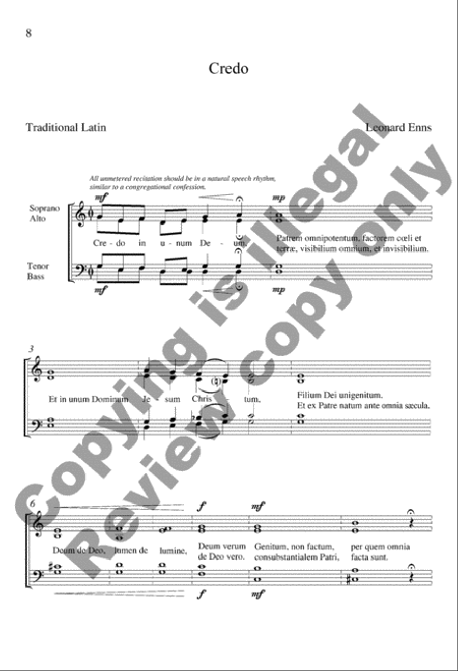 Missa Brevis Missa Brevis 4-Part scores gallery preview page 8
