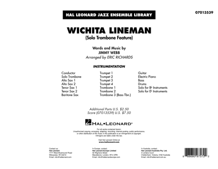 Wichita Lineman (arr. Eric Richards) - Conductor Score (Full Score)