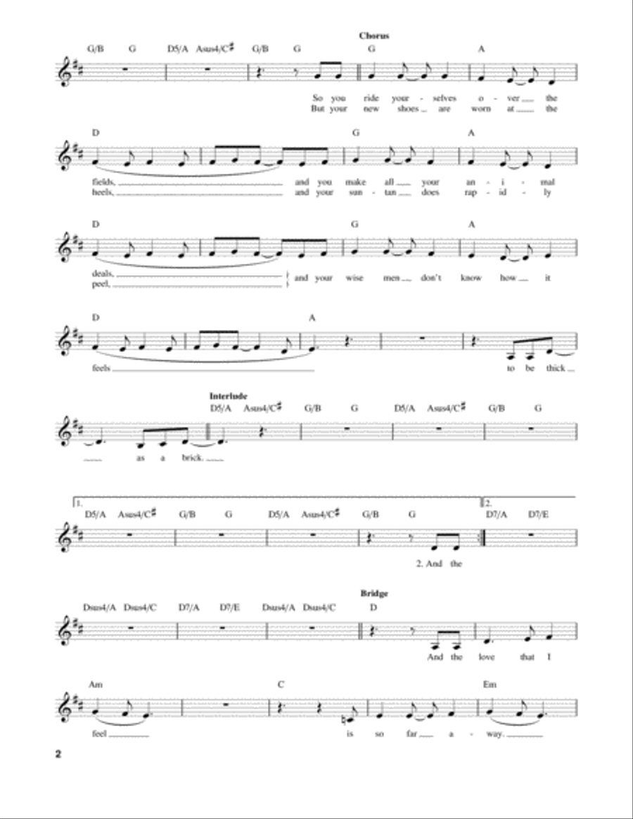 Thick As A Brick Thick As A Brick Acoustic Guitar scores gallery preview page 2