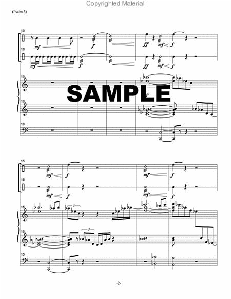 Psalms for Percussion & Organ Organ scores gallery preview page 3