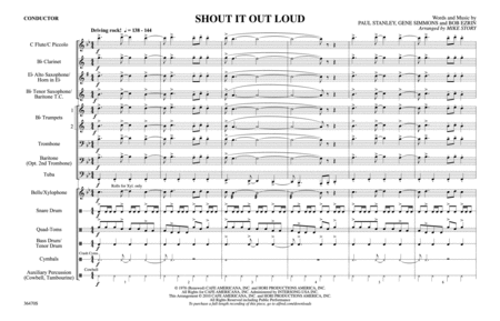 Shout It Out Loud: Score