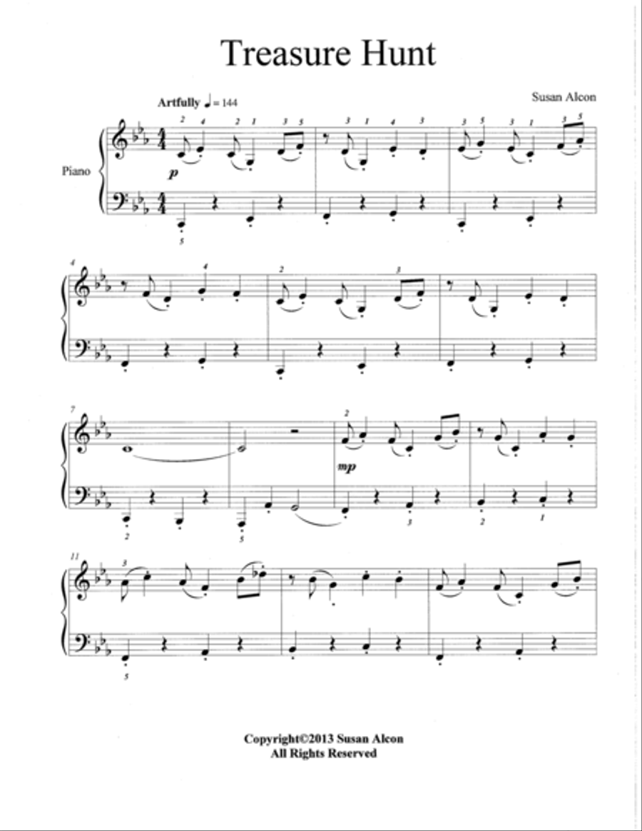 Treasure Hunt Piano Method scores gallery preview page 1