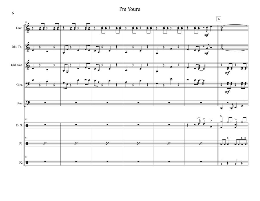 I'm Yours Steel Drum Band scores gallery preview page 6