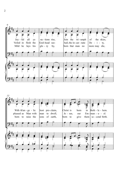 Felix Mendelssohn - Hark! The Herald Angels Sing (SAB Choir) image number null