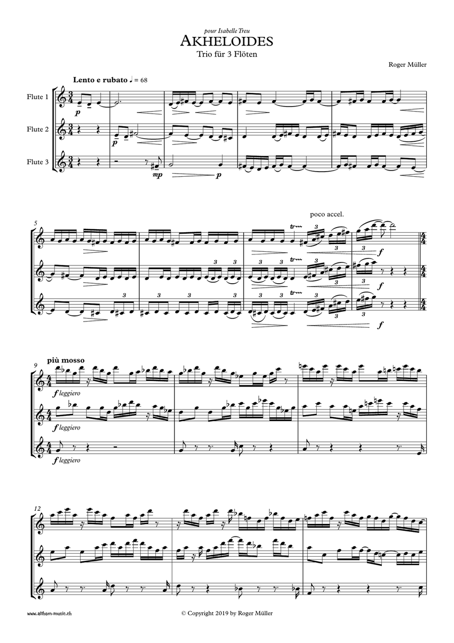 Akheloides Flute Trio scores gallery preview page 3