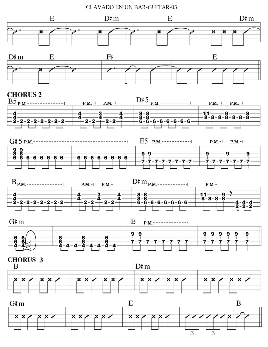 Clavado En Un Bar Acoustic Guitar scores gallery preview page 3