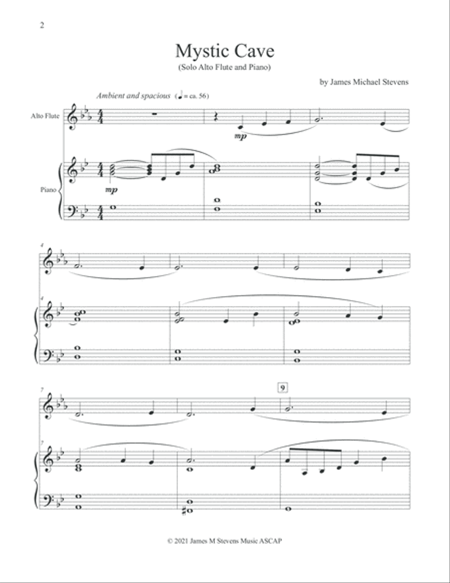 Mystic Cave - Alto Flute & Piano Flute Solo scores gallery preview page 2
