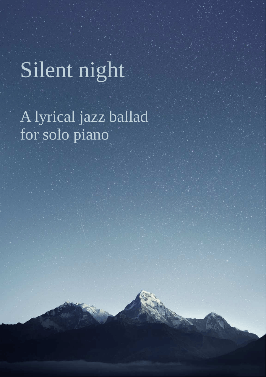 Silent Night in a lyrical jazz ballad style Piano Solo scores gallery preview page 1