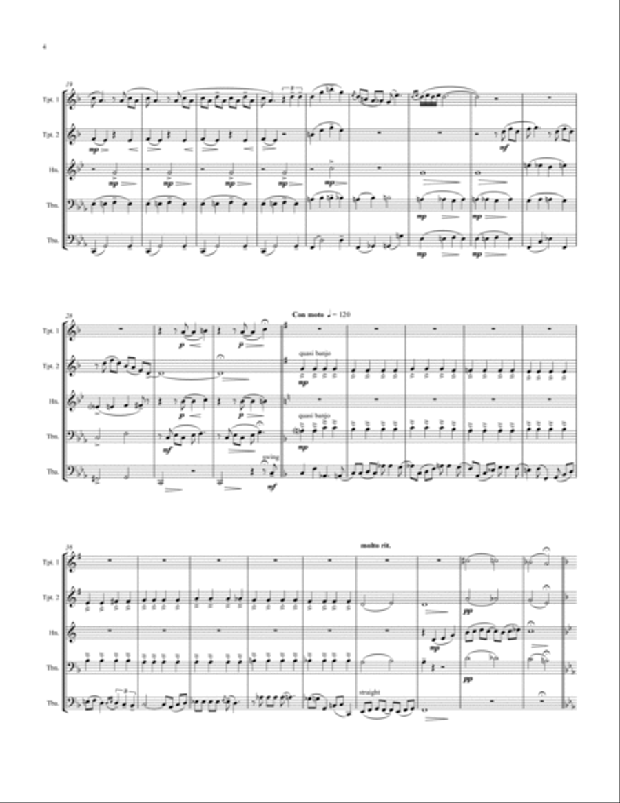 3 Preludes Brass Quintet scores gallery preview page 5