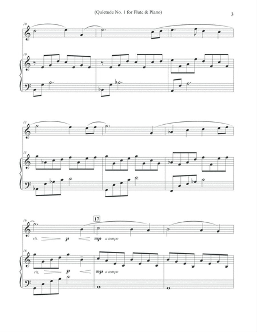 Quietudes, Nos. 1-12 - Flute & Piano Flute Solo scores gallery preview page 3