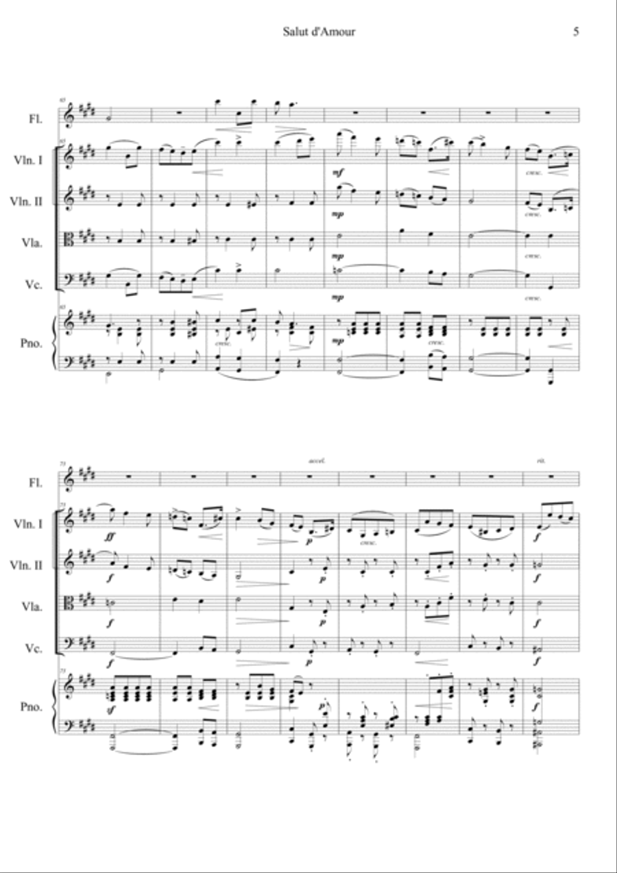 Salut d'amour Orchestra scores gallery preview page 5