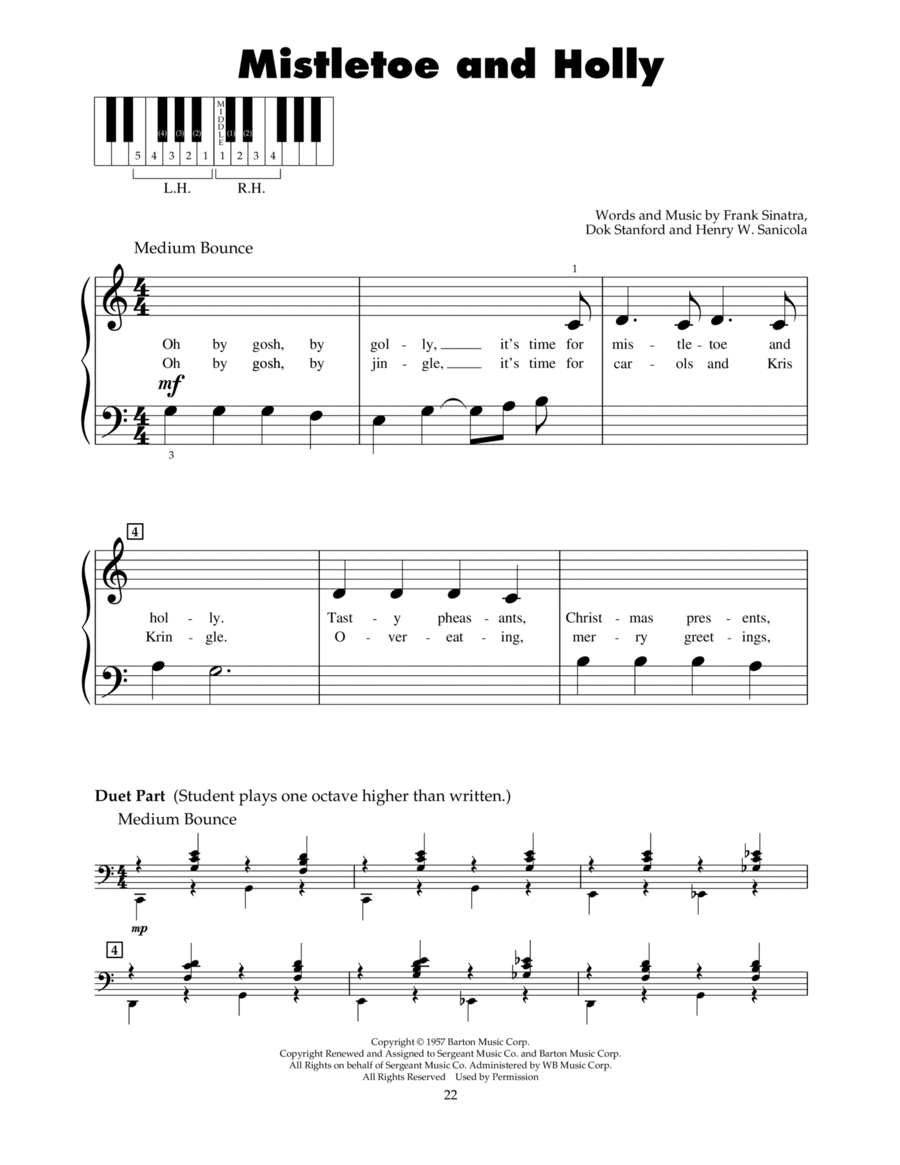 Mistletoe And Holly Electronic Keyboard scores gallery preview page 1