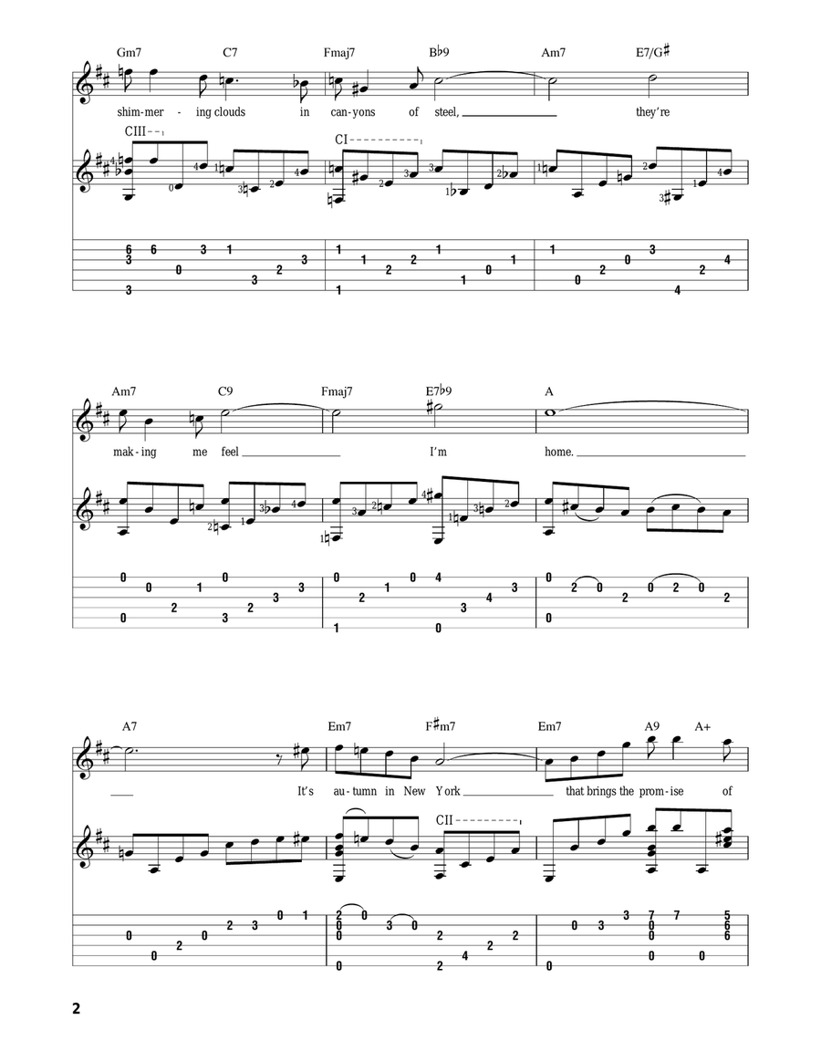 Autumn In New York Electric Guitar scores gallery preview page 2
