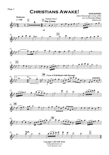 Christians Awake - Concert Band Score and Parts PDF image number null