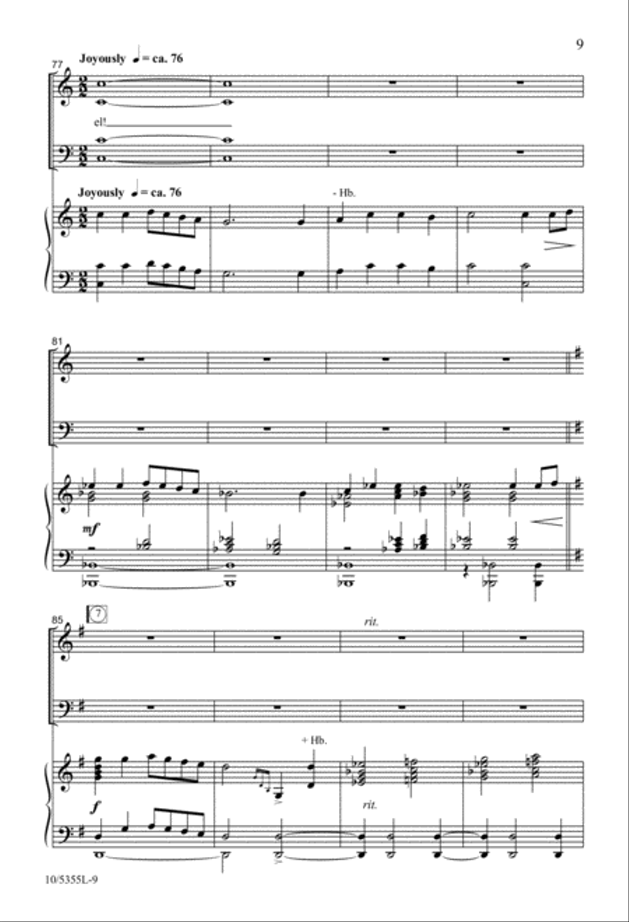 Ding Dong! The Christmas Bells Are Ringing 4-Part scores gallery preview page 9