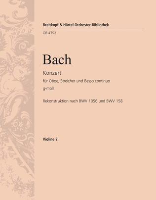 Book cover for Oboe Concerto in G minor