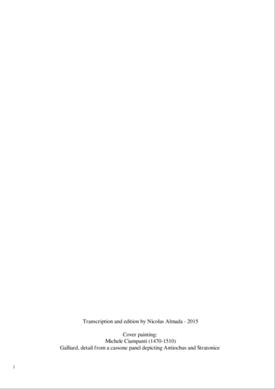 Francesco Bianchini - La Millanese/El Mulinaro - Pavane and Galliard Classical Guitar scores gallery preview page 2
