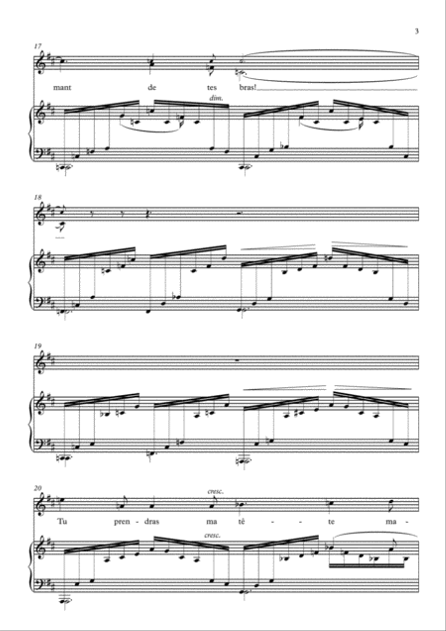 Chanson triste (D Major) Voice Solo scores gallery preview page 3