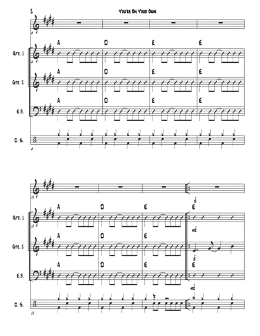You're on Your Own (score) Large Ensemble scores gallery preview page 2