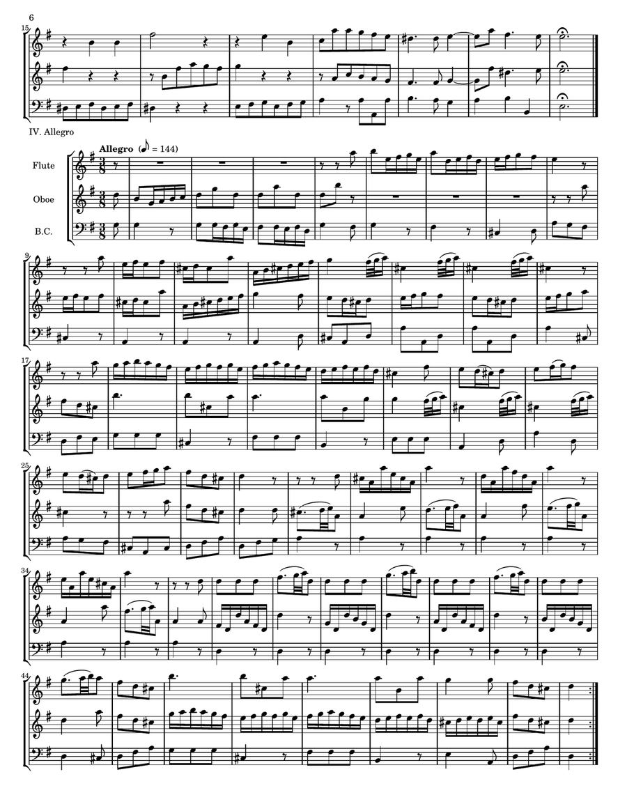 Heinichen Trio Sonata in G Major, S. 243 Heinichen Trio Sonata in G Major, S. 243 Small Ensemble scores gallery preview page 6