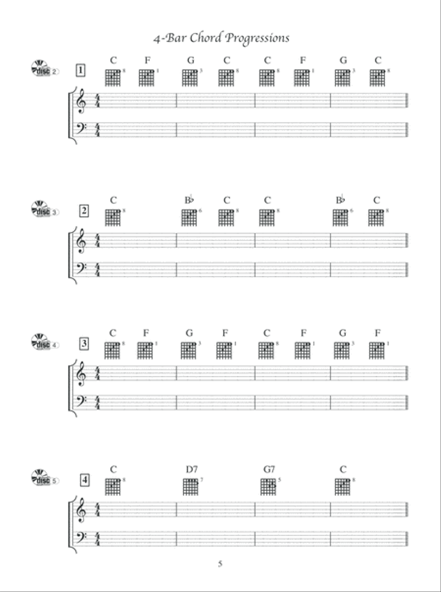 101 Essential Rock 'N' Roll Chord Progressions Electric Guitar scores gallery preview page 6