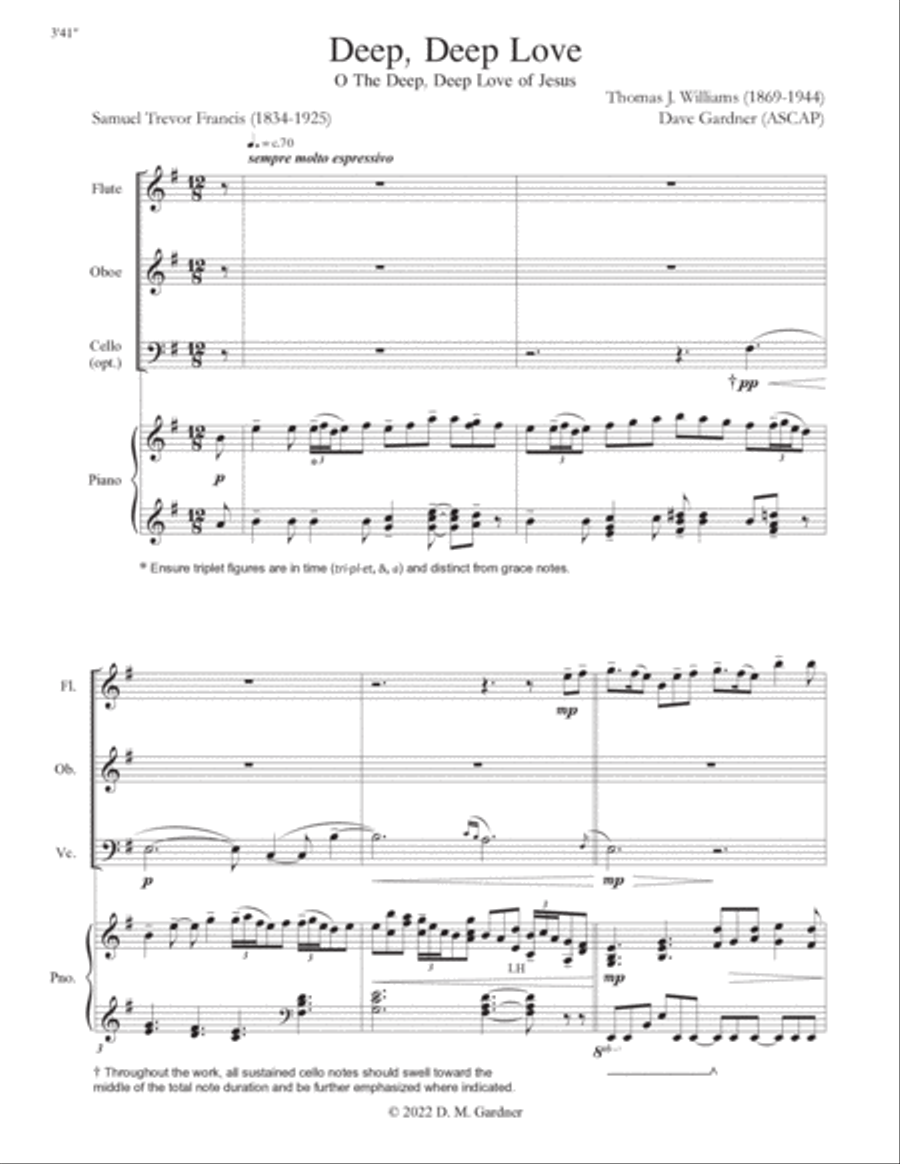 Deep, Deep Love Deep, Deep Love Chamber Music scores gallery preview page 3