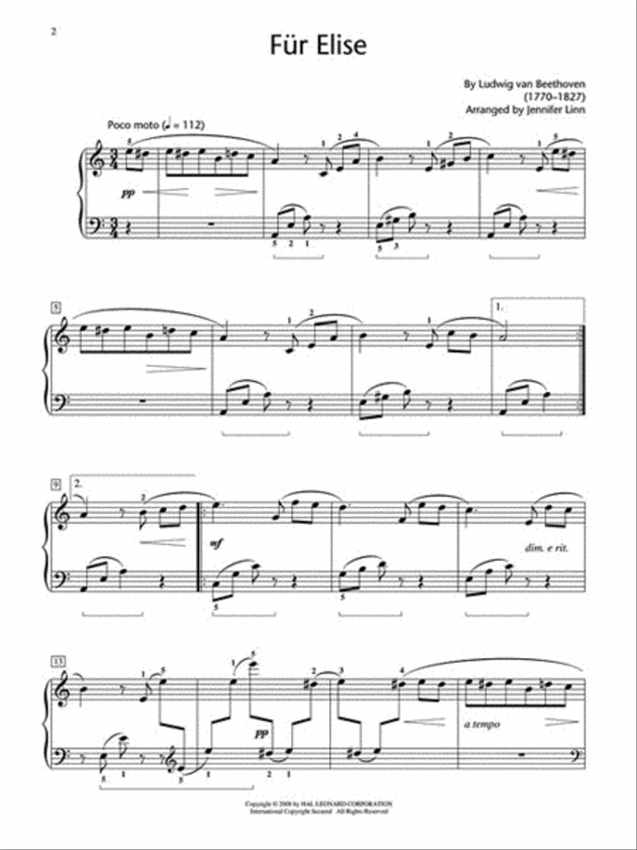 Für Elise Piano Method scores gallery preview page 2