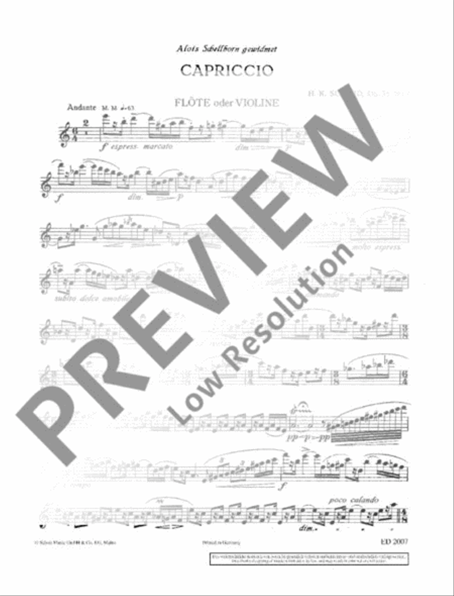 Capriccio Flute scores gallery preview page 13