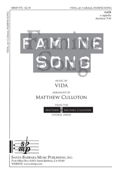 Famine Song - SATB Octavo image number null