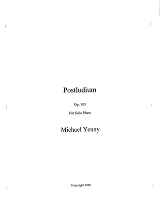 Book cover for Postludium in B-flat Major, op. 103
