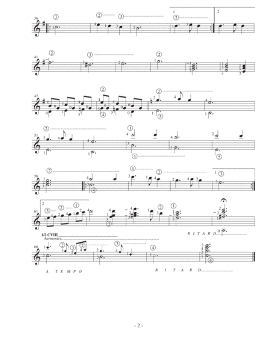 Silent Night for Classical Guitar Trio or Quartet Guitar Ensemble scores gallery preview page 3