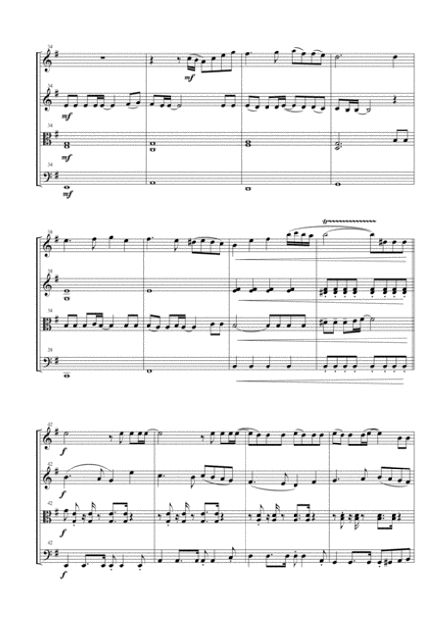 I Will Survive String Quartet scores gallery preview page 4