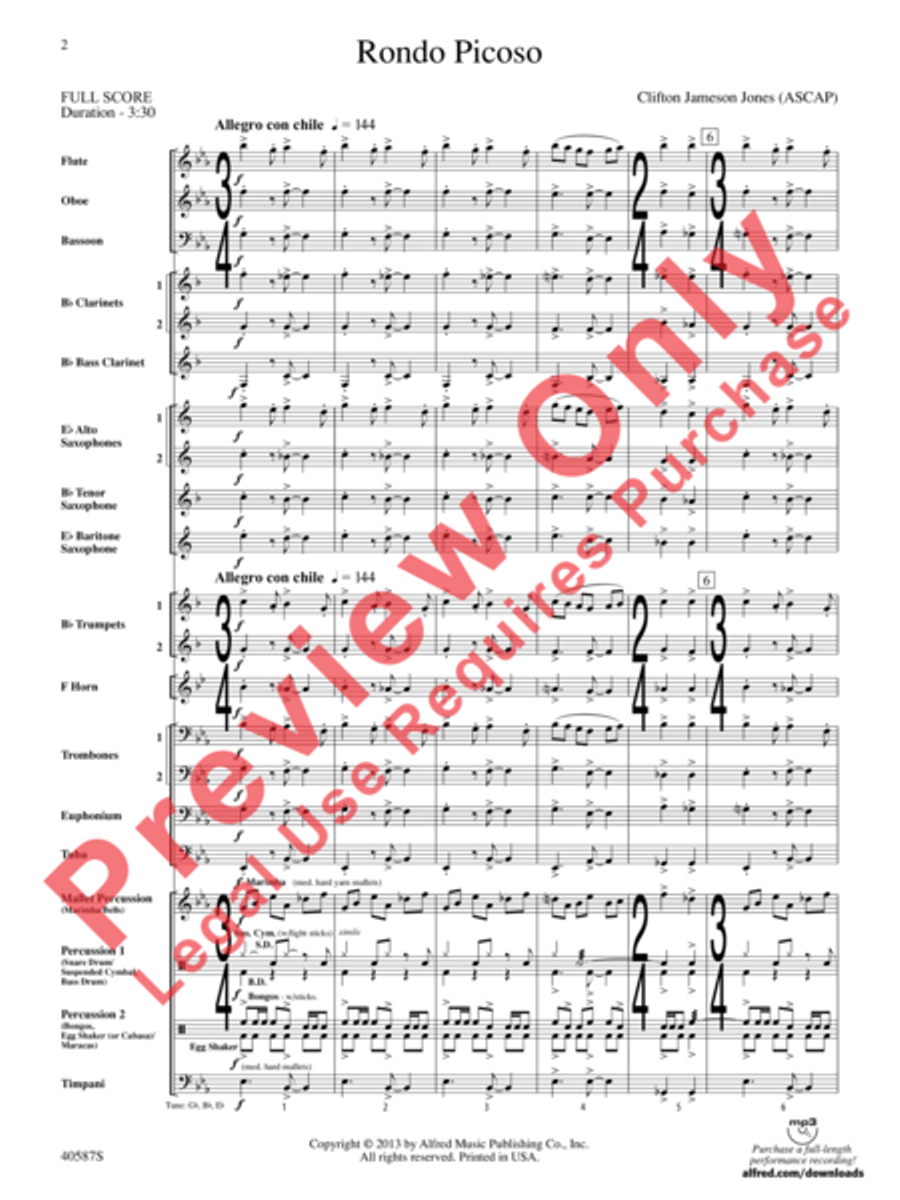 Rondo Picoso Concert Band scores gallery preview page 27