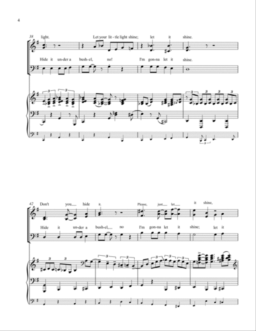 This Little Light of Mine 4-Part scores gallery preview page 4