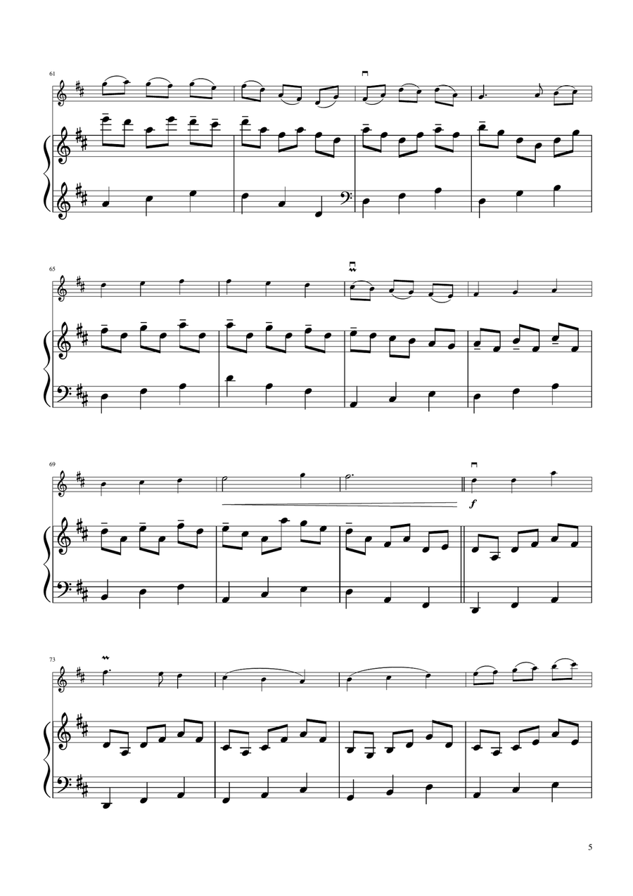 Praise to the Lord, the Almighty - Violin Solo with Piano Accompaniment Violin Solo scores gallery preview page 6