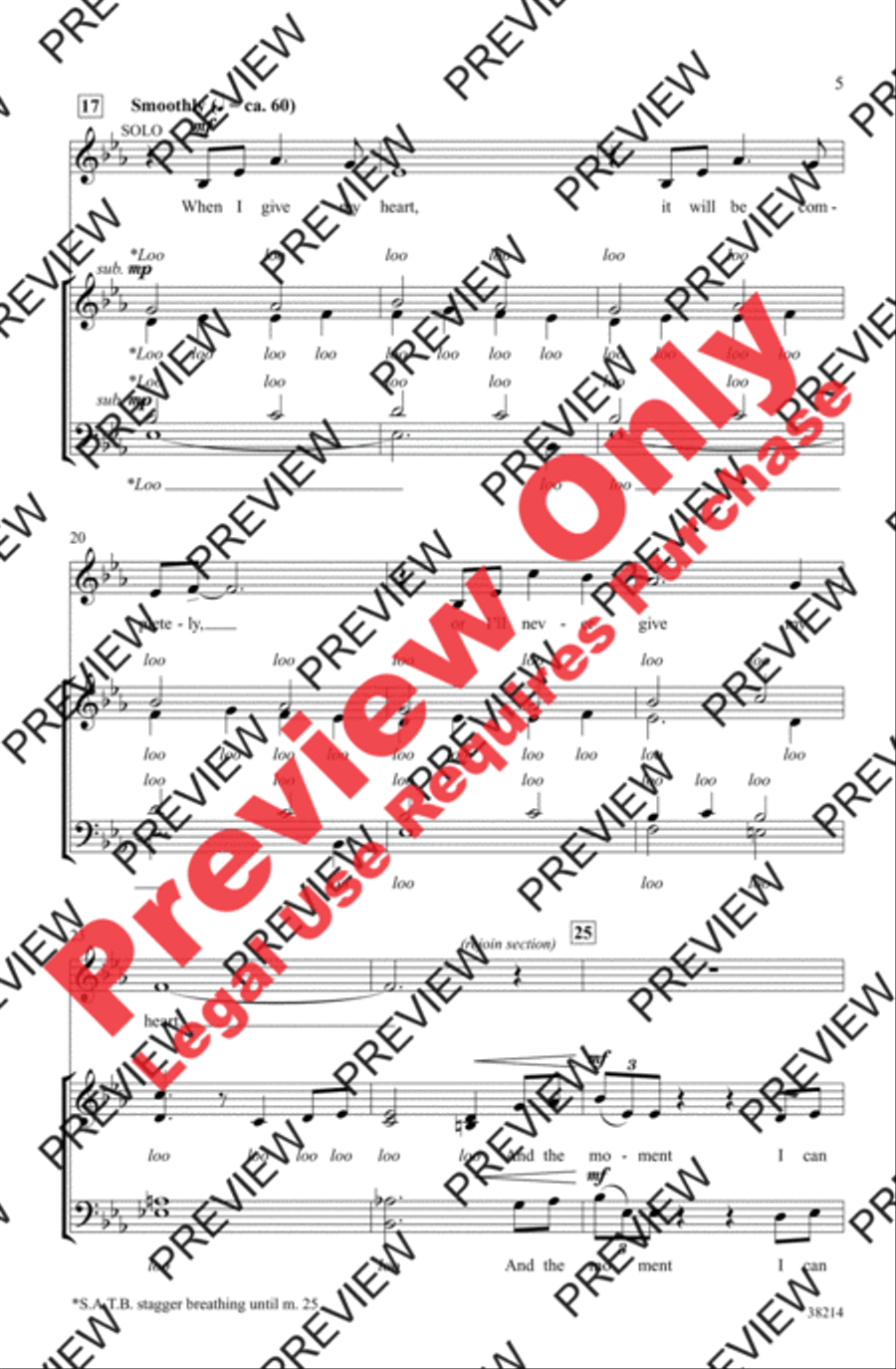 When I Fall in Love 4-Part scores gallery preview page 5