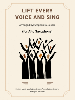 Book cover for Lift Every Voice And Sing (Alto Saxophone and Piano)