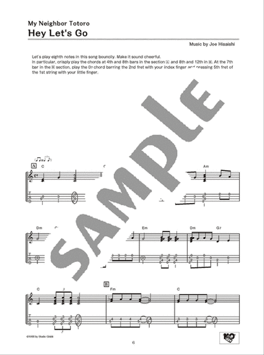 Studio Ghibli Songs for Solo Ukulele Vol.2/English Version Percussion scores gallery preview page 5