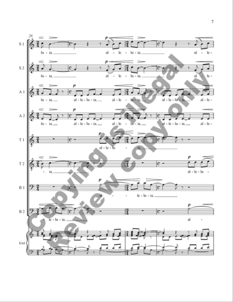 Alleluia for SSAATTBB Chorus Unaccompanied SSAATTBB scores gallery preview page 28