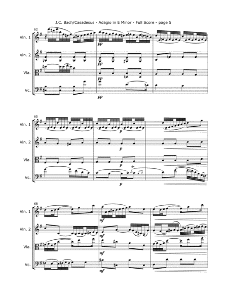 Casadesus, H. - Adagio in E Minor for String Quartet image number null