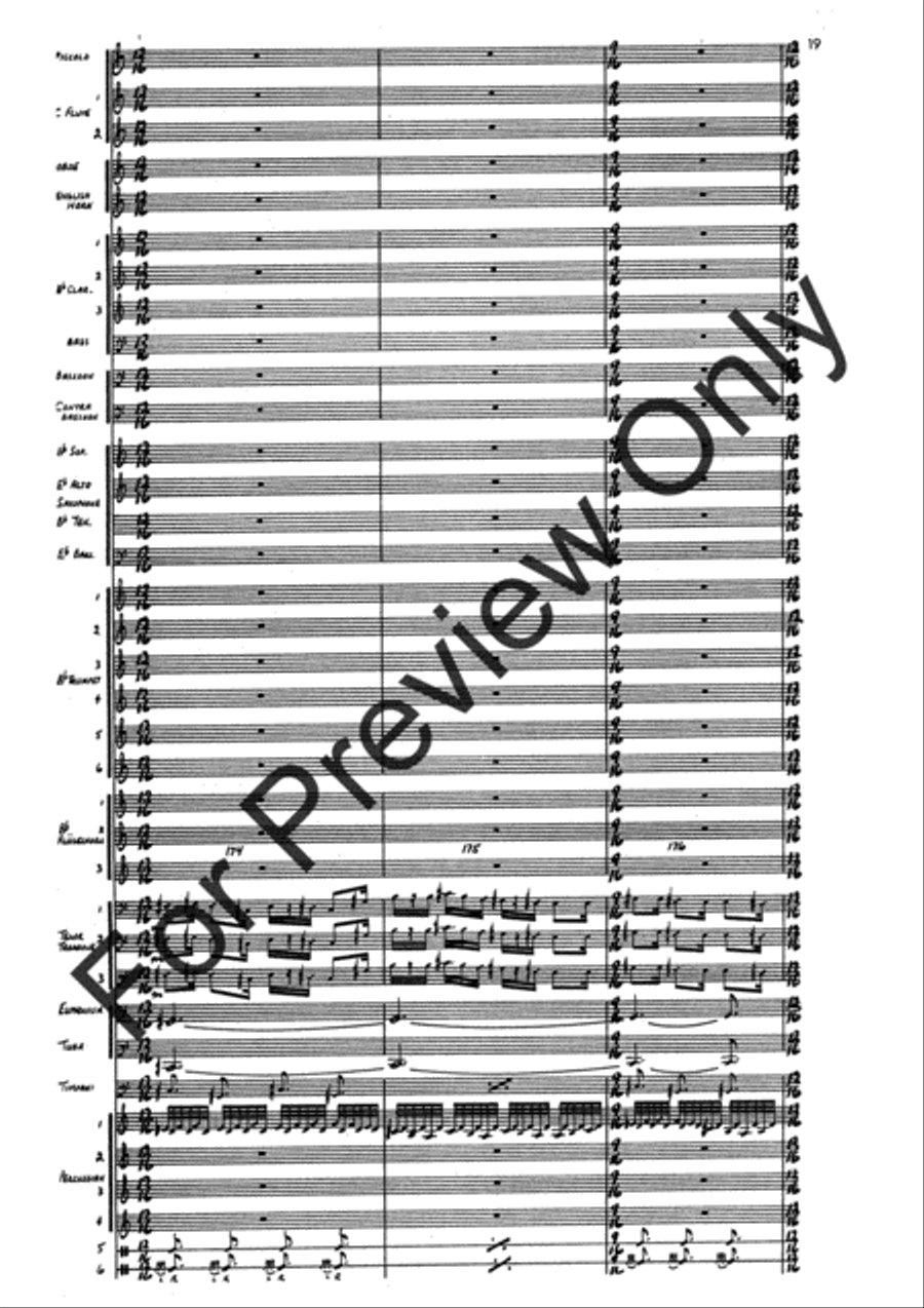 Agincourt Hymn (Score) Concert Band scores gallery preview page 43