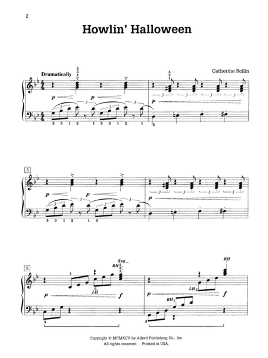Howlin' Halloween Howlin' Halloween Piano Solo scores gallery preview page 2