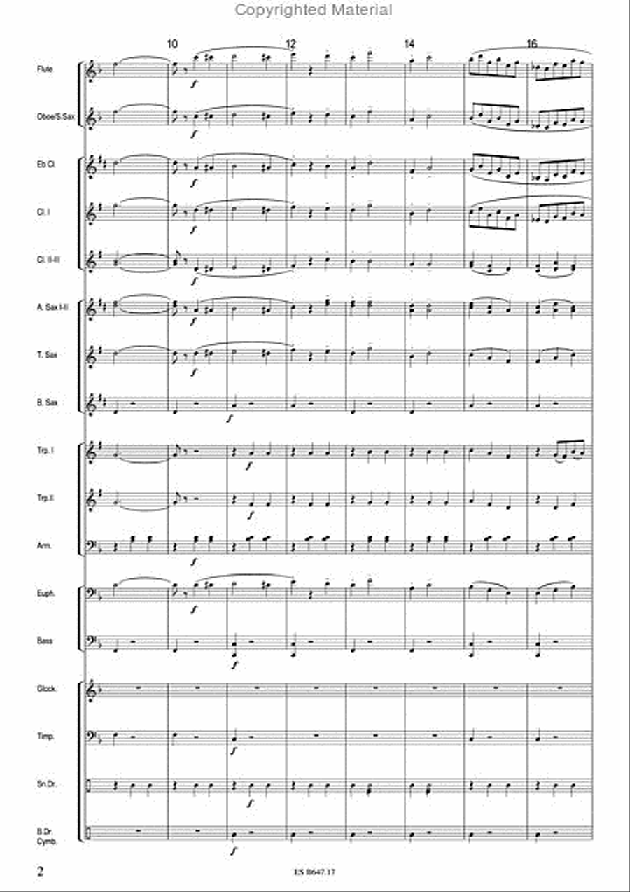 Verdi's Waltz in F Concert Band scores gallery preview page 4