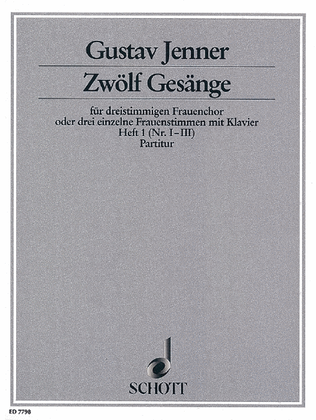 Book cover for 12 Songs - Volume 1, No. 1-3