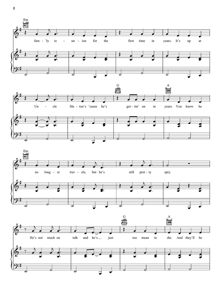 Choctaw Bingo Choctaw Bingo Piano, Vocal, Guitar scores gallery preview page 2