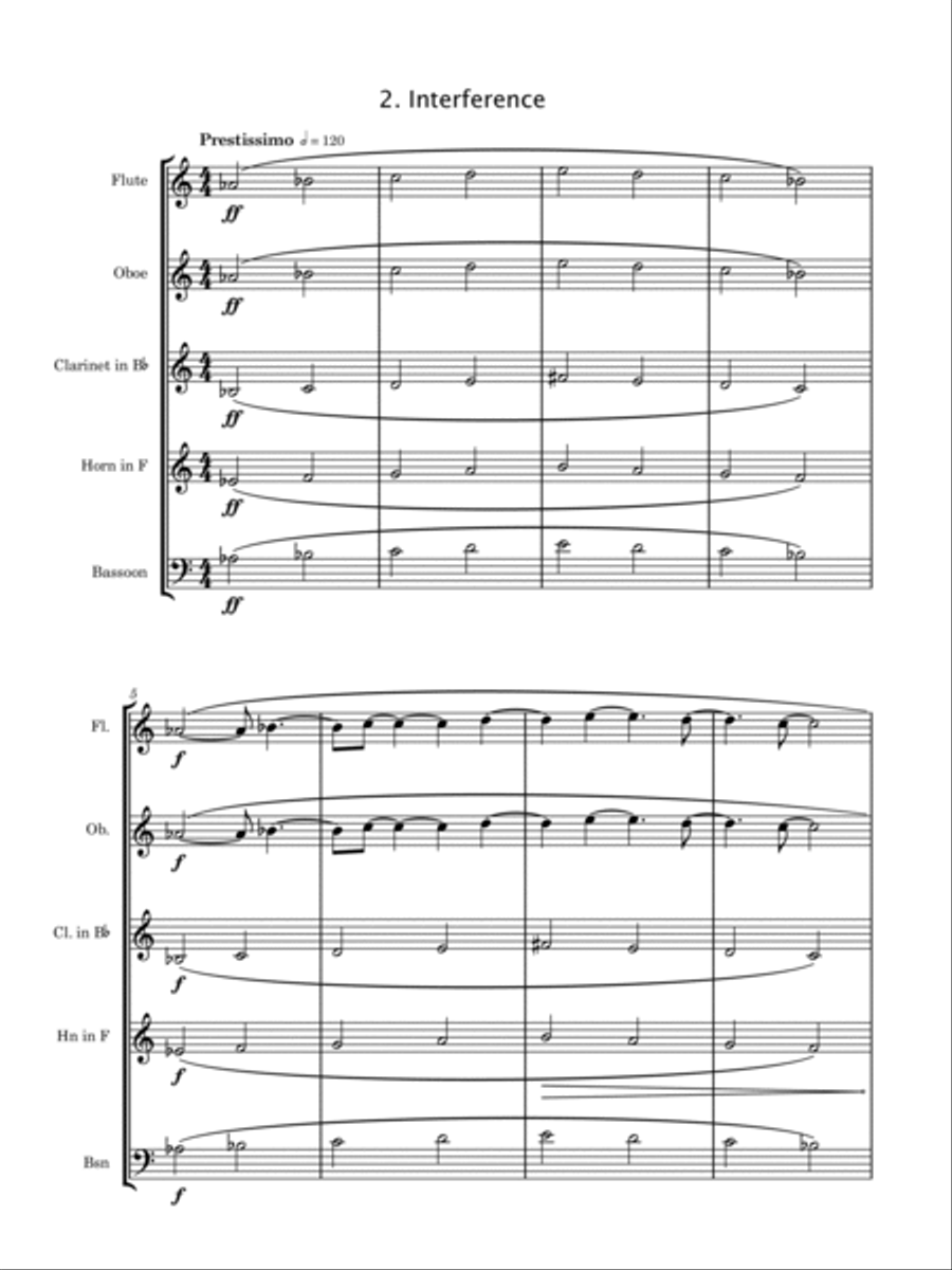 Quantum Caprices Quantum Caprices Woodwind Quintet scores gallery preview page 6