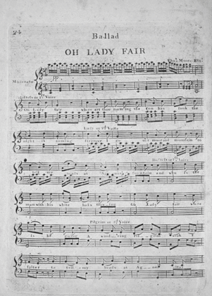 Ballad. Oh Lady Fair