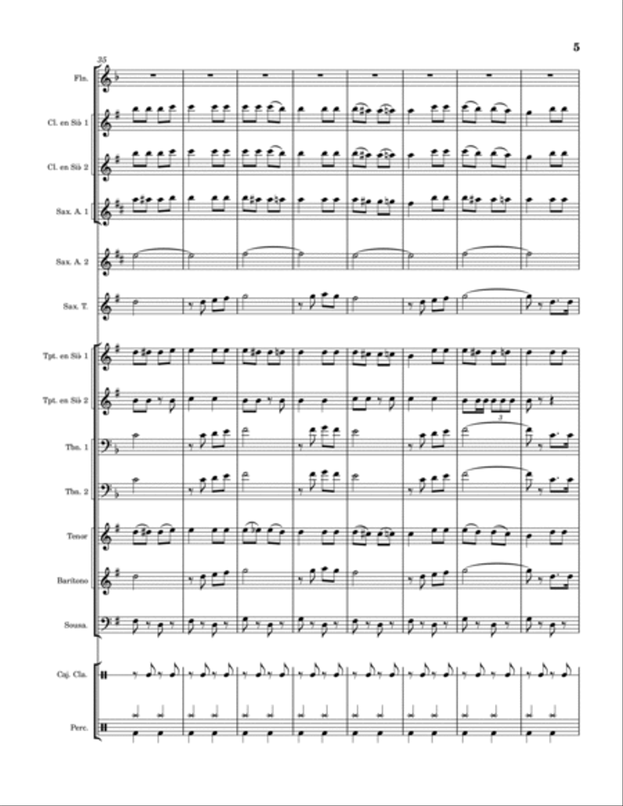 Gerardo Barrios Concert Band scores gallery preview page 5